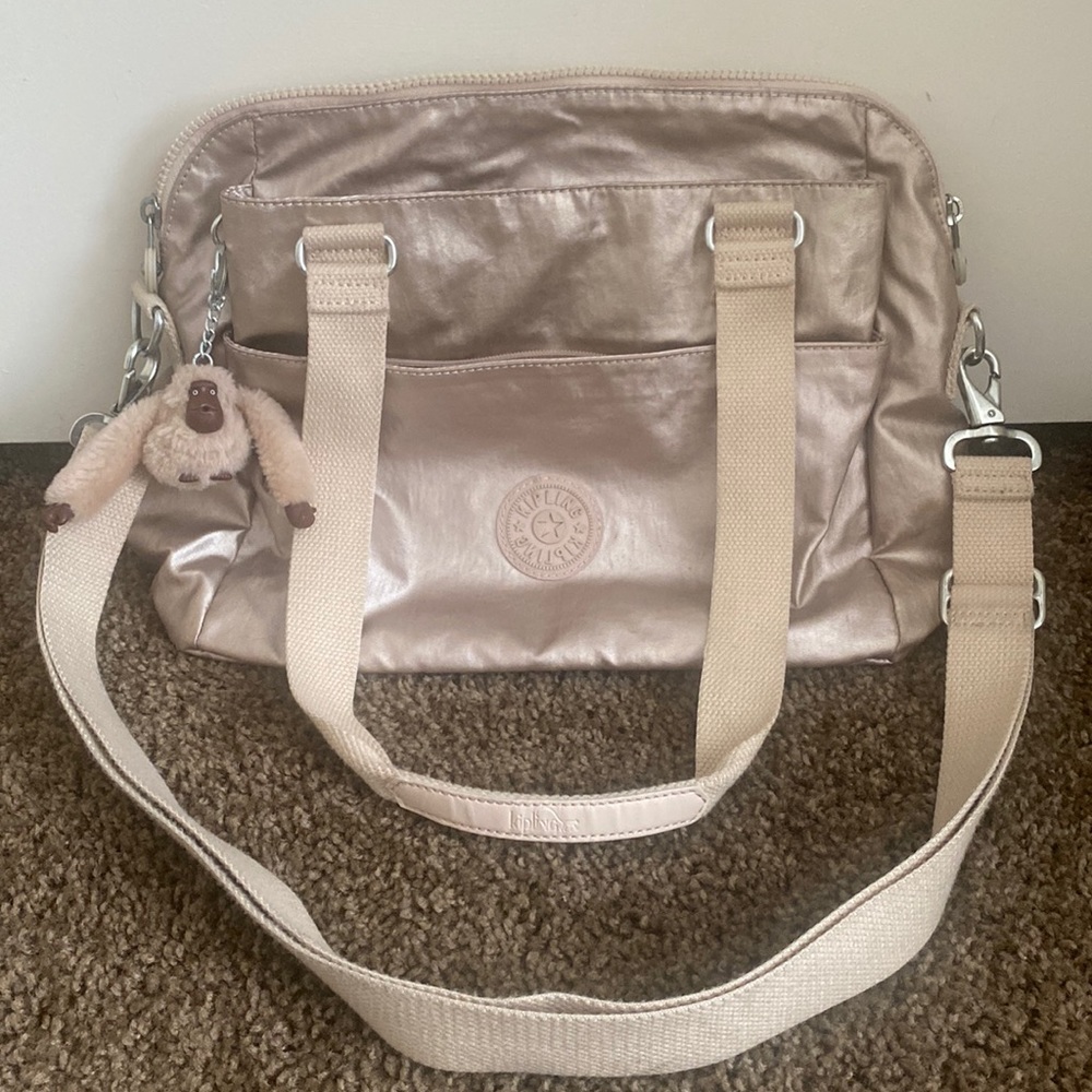 EUC Rose Gold Kipling Purse